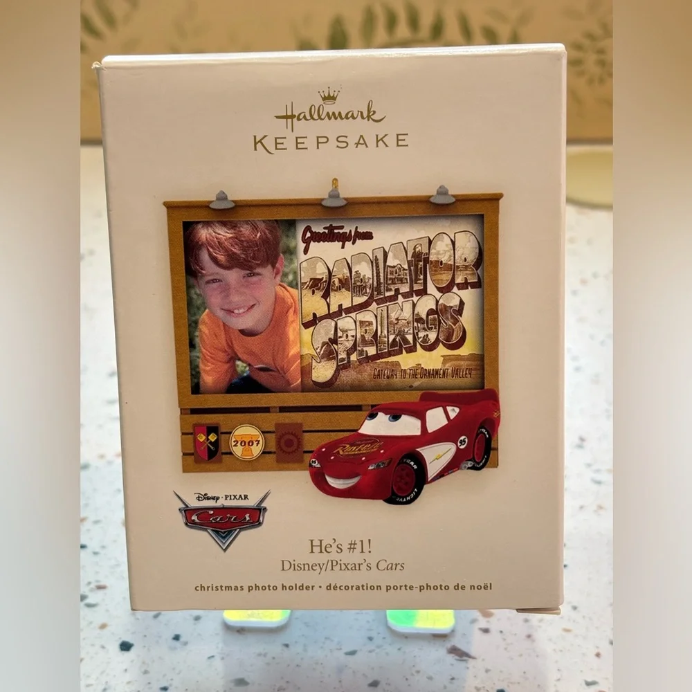 Hallmark Keepsake Disney Pixar Cars Ornament He’s #1! Radiator Springs Frame‎